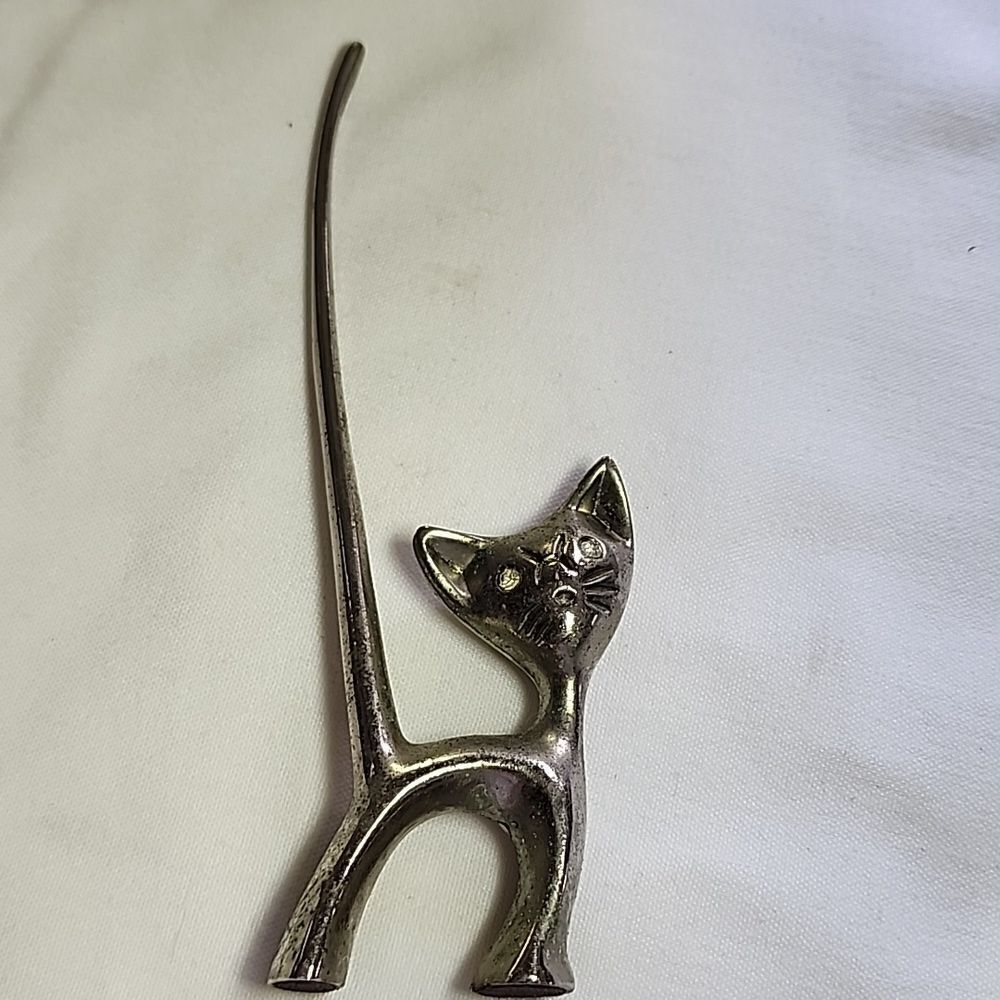 Vintage Cat Figurine Ring Holder